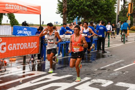 Photo for Athlete competing in the Lima 42k marathon, 2023 - Royalty Free Image