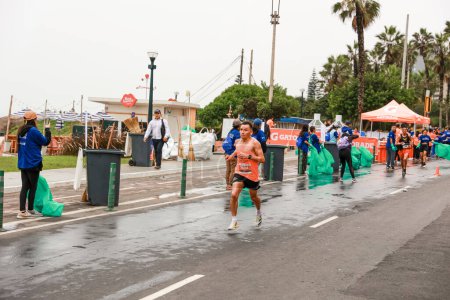 Photo for Athlete competing in the Lima 42k marathon, 2023 - Royalty Free Image