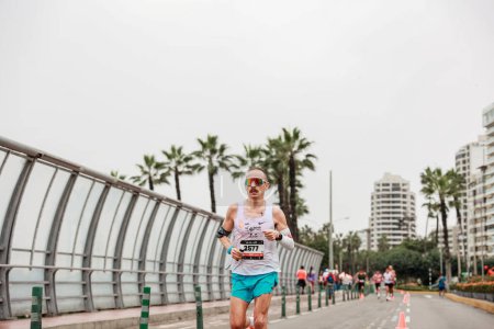Photo for Athlete competing in the Lima 42k marathon, May 21, 2023 Peru - Royalty Free Image