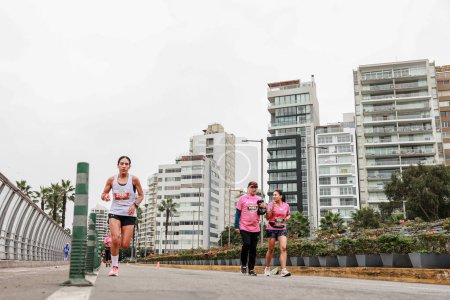 Photo for Athlete competing in the Lima 42k marathon, May 21, 2023 - Royalty Free Image