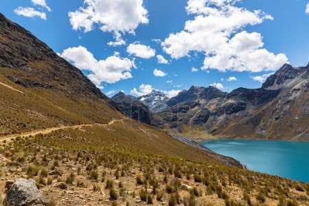 Photo for Beautiful landscapes in lagoons and mountains of Huanza, Peru - Royalty Free Image