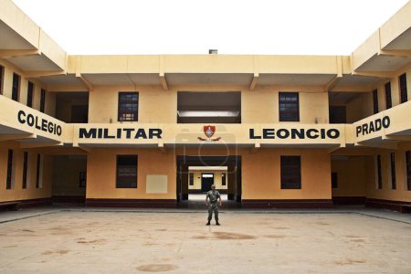 Photo for School Militar Leoncio Prado, the city of the old town of the capital of the state of the most populous of the world - Royalty Free Image