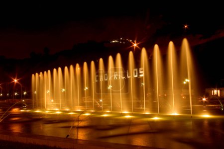 Photo for Night view on the fountains of Chorrillos Lima - Royalty Free Image