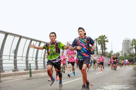 Photo for Lima 42k Marathon. Athlete competing, May 21, 2023 - Royalty Free Image