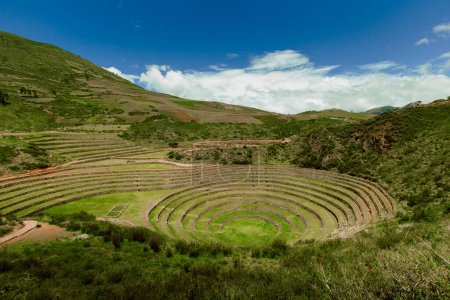 Photo for View of the inca terraces in the sacred valley of the incas, peru. - Royalty Free Image