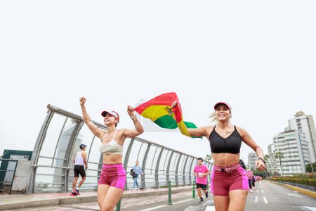 Photo for Lima, Peru - May 21, 2023: Athletes compete in the Lima Marathon 42K 2023 - Royalty Free Image