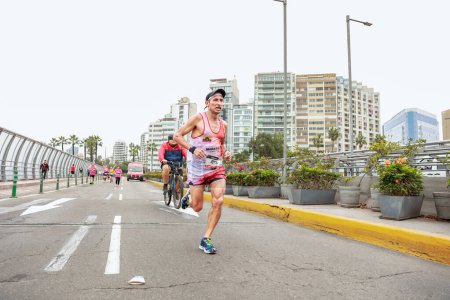 Photo for Athletes running in the Lima Marathon 42K 2023, Peru - Royalty Free Image