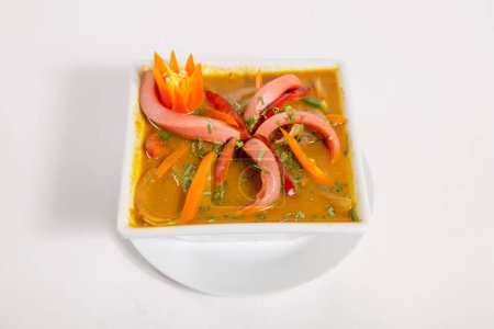 Photo for Thai spicy papaya soup, popular thai food. - Royalty Free Image