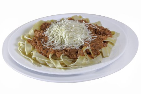 Photo for Italian pasta bolognese with cheese - Royalty Free Image