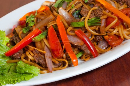 Photo for Stir - fried noodle, chinese noodles - Royalty Free Image