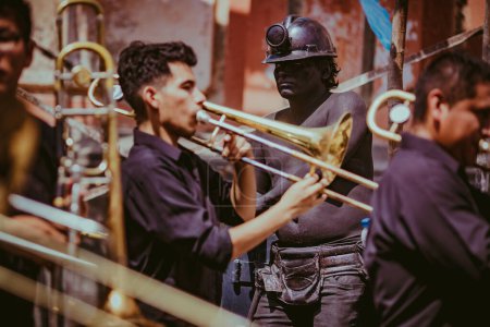 Musicos en las calles del centro de Lima, Peru. Abril 2023