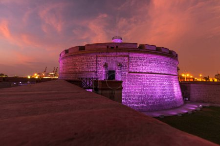 Die Festung Real Felipe ist ein Militärgebäude aus dem achtzehnten Jahrhundert in der Bucht von Callao, Lima Peru.