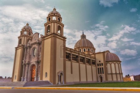 Church and park of nuevo Chimbote, Peru