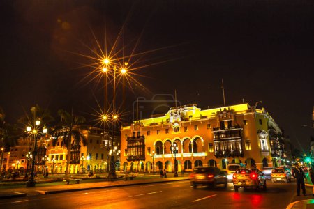 Photo for Night view of the city of Lima, Peru - Royalty Free Image