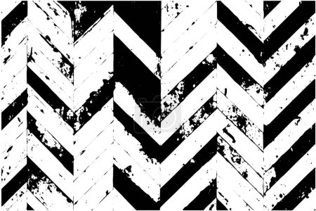Ilustración de Grunge arenque tejido patrón de muestra sin costura. Textura angustiada de tejido. Ilustración abstracta vectorial de medio tono - Imagen libre de derechos