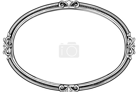 Photo for Hand drawn ink sketch of retro photo frame. Vector illustration - Royalty Free Image