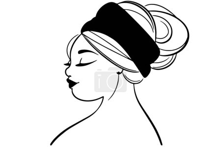 Photo for Woman hand drawn ink sketch, great design for any purposes. Vector illustration - Royalty Free Image