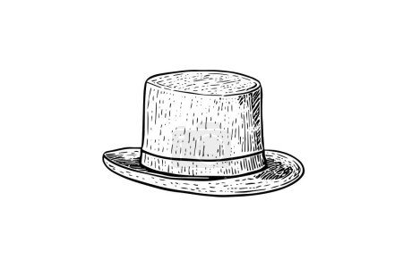 Photo for Vintage Bowler Hat: Engraved Illustration of Classic Gentlemens Style - Royalty Free Image