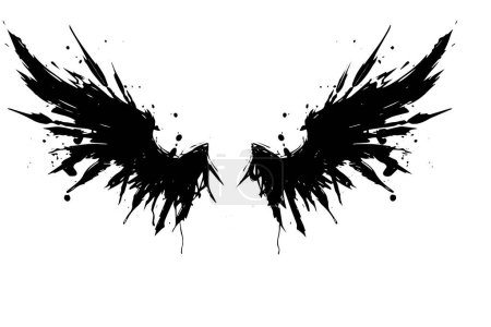 Photo for Graffiti-Inspired Angel Wings: Urban Paint Vector Art with Street Style - Royalty Free Image