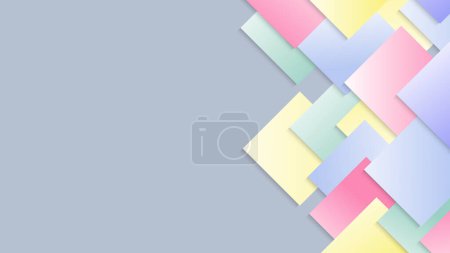 Illustration for Abstract pattern colorful square repeat on gray background. Vector graphic illustration - Royalty Free Image