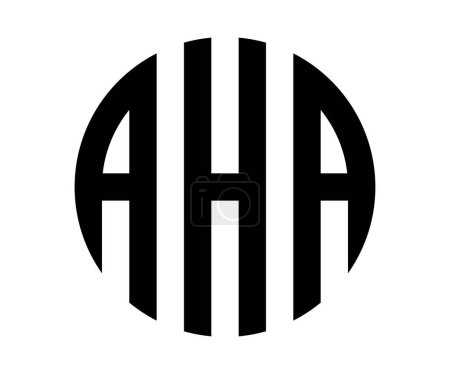 Illustration for AHA letter logo design vector template - Royalty Free Image