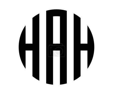Illustration for HAH letter logo design vector template - Royalty Free Image