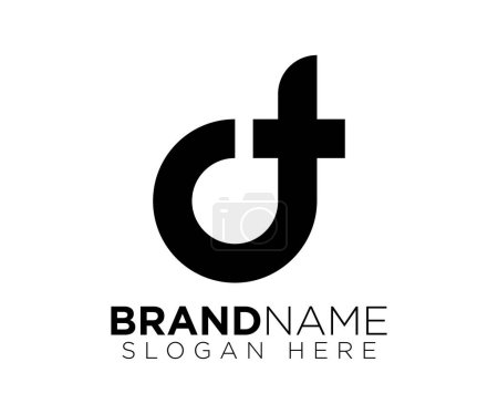 D T logo design vector template