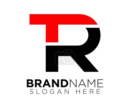 T R logo design vector template