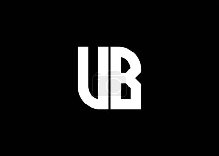 Ilustración de Monograma Carta UB Logo Diseño plantilla vectorial. - Imagen libre de derechos