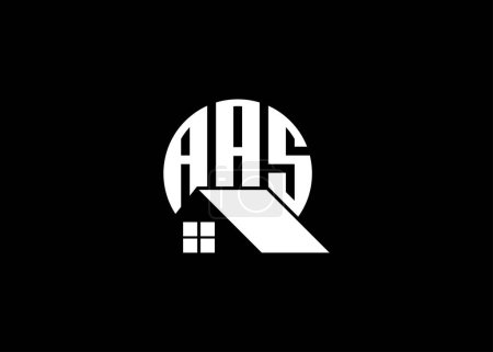Ilustración de Carta inmobiliaria AAS Monograma Logo.Home Vector o construcción de forma AAS Logo. - Imagen libre de derechos