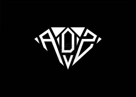 Illustration for Modern letter A D Z diamond shape logo And initial monogram A D Z letter logo vector template. - Royalty Free Image