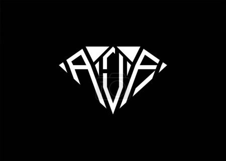 Illustration for Modern letter A J F diamond shape logo And initial monogram A J J letter logo vector template - Royalty Free Image
