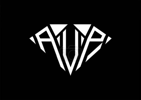 Illustration for Modern letter A V P diamond shape logo And initial monogram A V P letter logo vector template. - Royalty Free Image