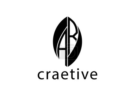 A R letter Leaf logo with creative concept. vector design template.