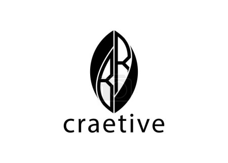 B R Blatt Buchstabe Logo Fesign Vektorvorlage