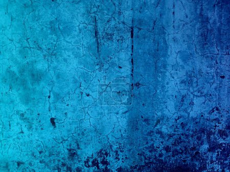 Textura grunge vintage angustiada antigua.Resumen Fondo de pared de estuco grueso azul en estado de ánimo frío.Art Rough Stylized Texture.Suelo de hormigón oscuro o fondo grunge antiguo con textura áspera.Efecto de oscuridad abstracta Efectos de color de luz oscura.