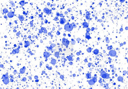 Patterned background of splashes in blue tones. blue and white background