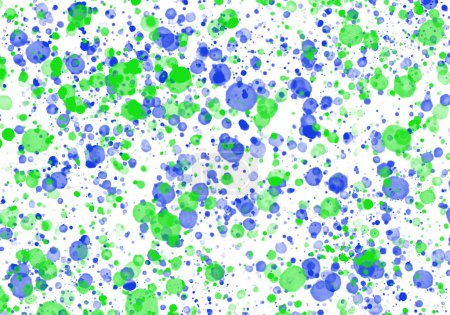 Photo for Background of splashes in green, blue and violet or purple on a white background. Print - Royalty Free Image