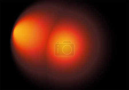 Photo for Background of circular lights in yellow, red and orange tones on a black background. abstract background - Royalty Free Image