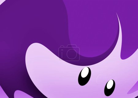 Photo for Close-up of a girl's face in purple, violet and pink tones - Royalty Free Image