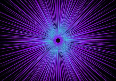 Ilustración de Explosión púrpura y azul sobre fondo negro - Imagen libre de derechos