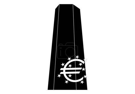 Photo for ECB black and white icon - Royalty Free Image