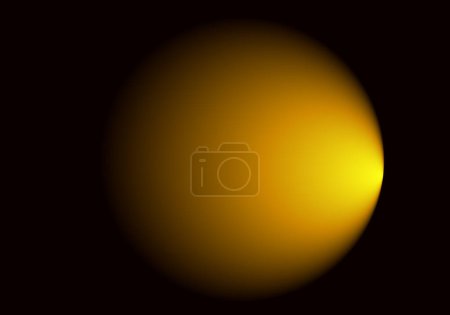 Photo for Radial black yellow gradient background with light to the right. Light at the end of the tunnel - Royalty Free Image