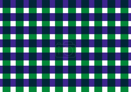 Photo for Vichi pattern in blue, green and white squares - Royalty Free Image