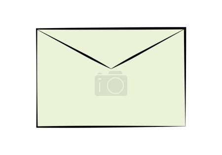 Photo for Closed envelope with visible flap in cream tone - Royalty Free Image