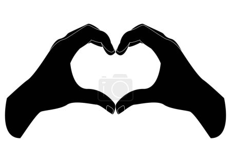 Photo for Icon of hands making the shape of the heart. Love. Emotions - Royalty Free Image