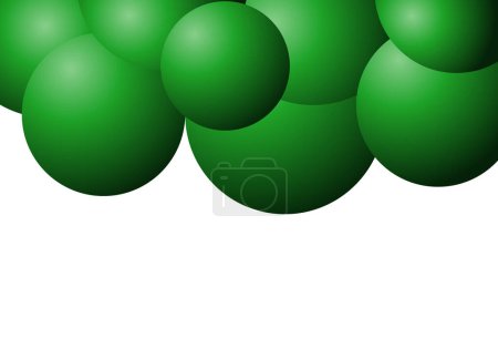 Photo for Bubbles template in gradient green on white background - Royalty Free Image