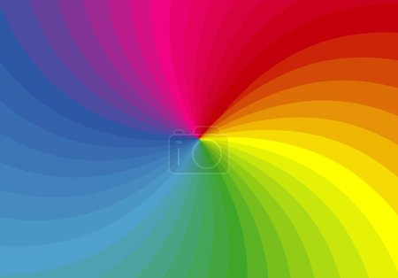 Photo for Colorful spiral, red, orange, yellow, green, blue and purple or violet. LGTBI flag with colored spiral - Royalty Free Image