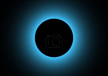 Photo for Blue lunar eclipse. Gradient blue ring - Royalty Free Image