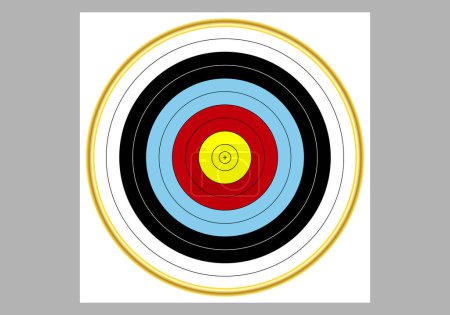Photo for Diana. Sports. Circles in yellow, red, blue, black and white. Archery - Royalty Free Image